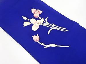 リサイクル　塩瀬金彩花模様名古屋帯